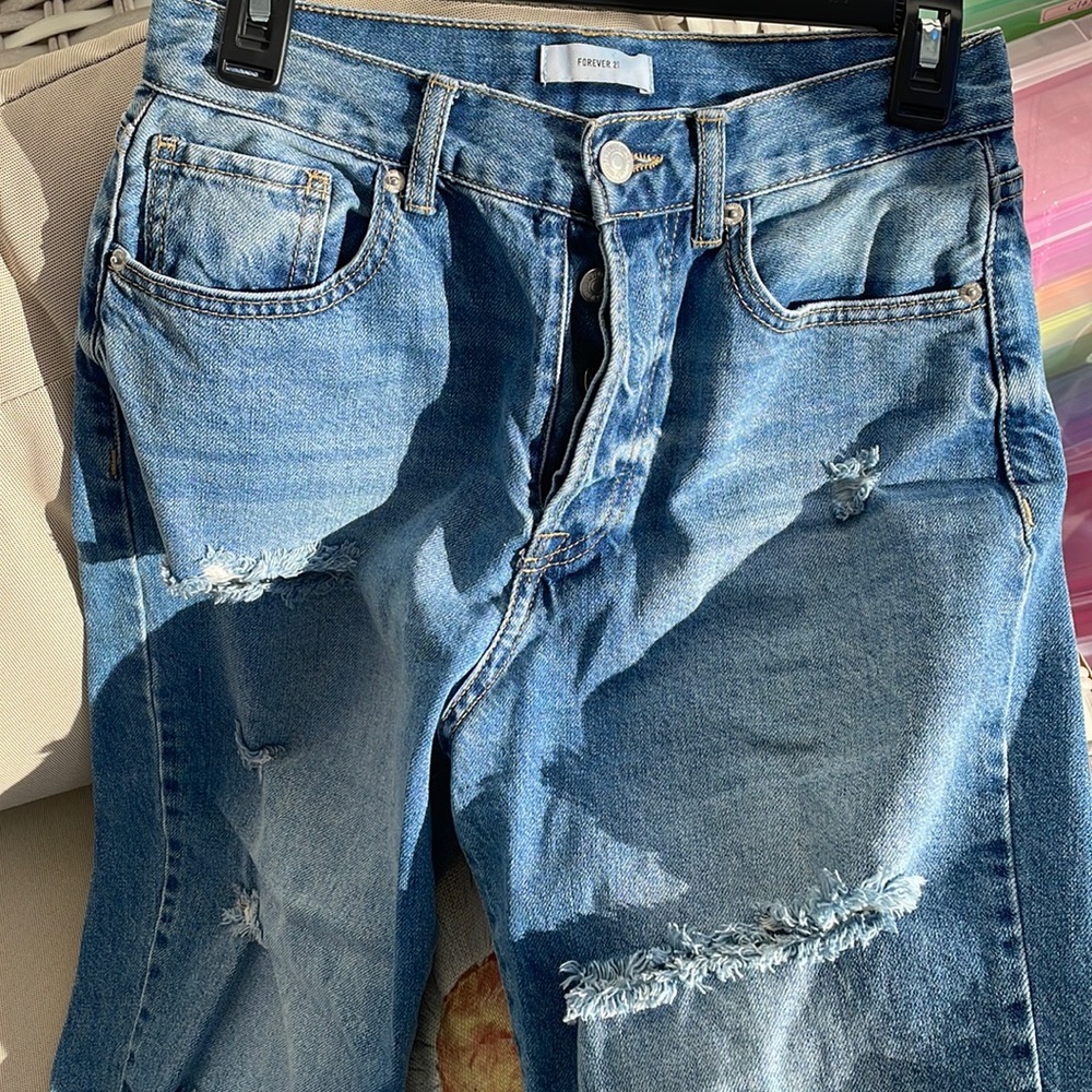 Distressed Forever 21 Boyfriend Jeans